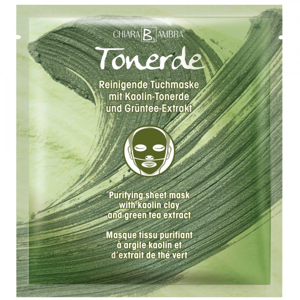 Reinigende Tuchmaske mit Kaolin-Tonerde und Grüntee-Extrakt